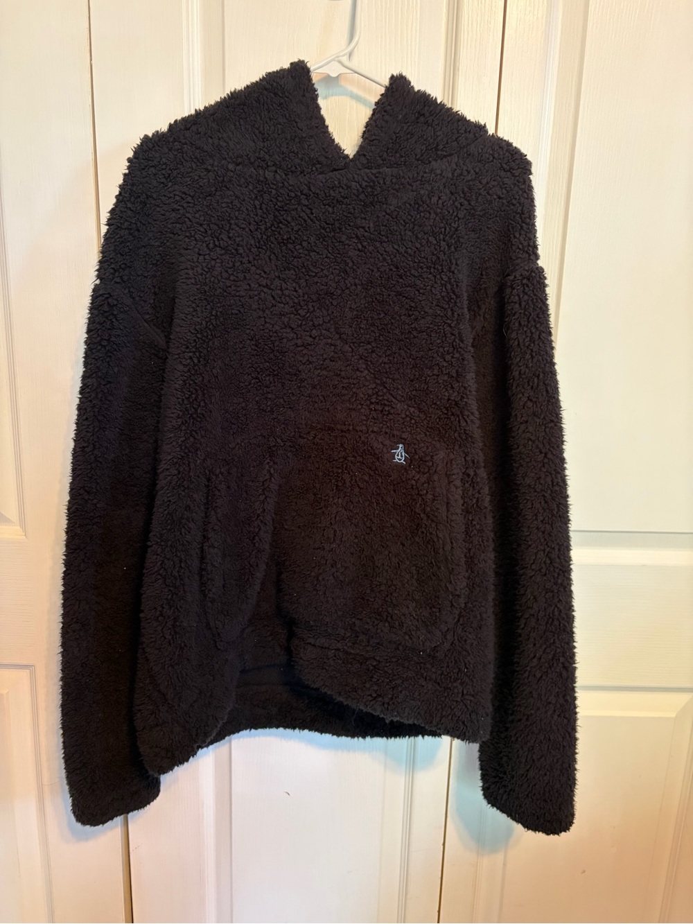 Original Penguin Black Plush Sherpa Hoodie